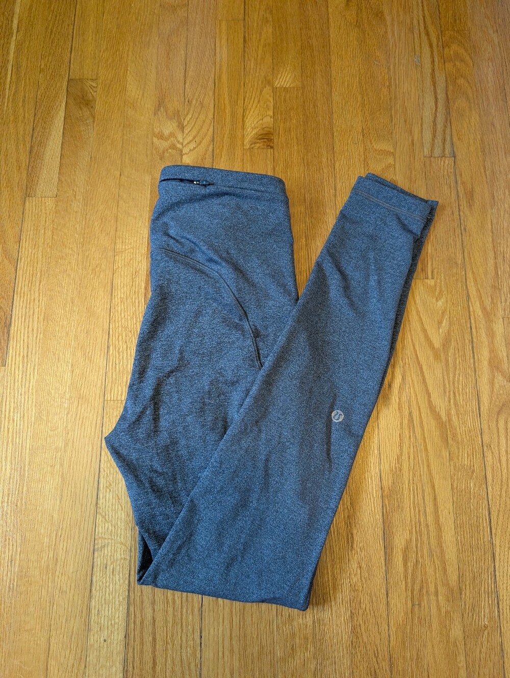 Lululemon Heathered Black High-Rise Pocket Running Leggings - Size 6